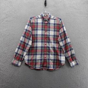 Vineyard Vines Men‎ Plaid Button Down Collegiate Shirt Medium Red Multi Cotton
